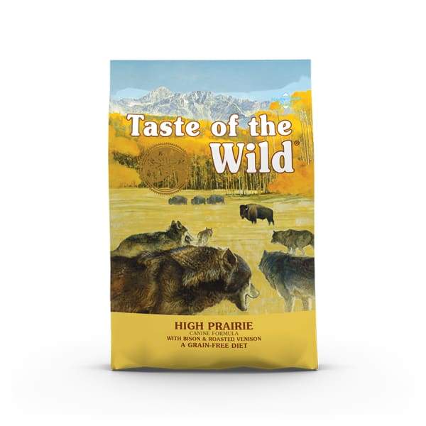 Taste of the Wild High Prairie Grain-Free Dry Dog Food with Roasted Bison & Venison - 28lb & 14lb Bags - High Protein for Active Dogs - Perfect for Outdoor Adventures & Hunting Companions