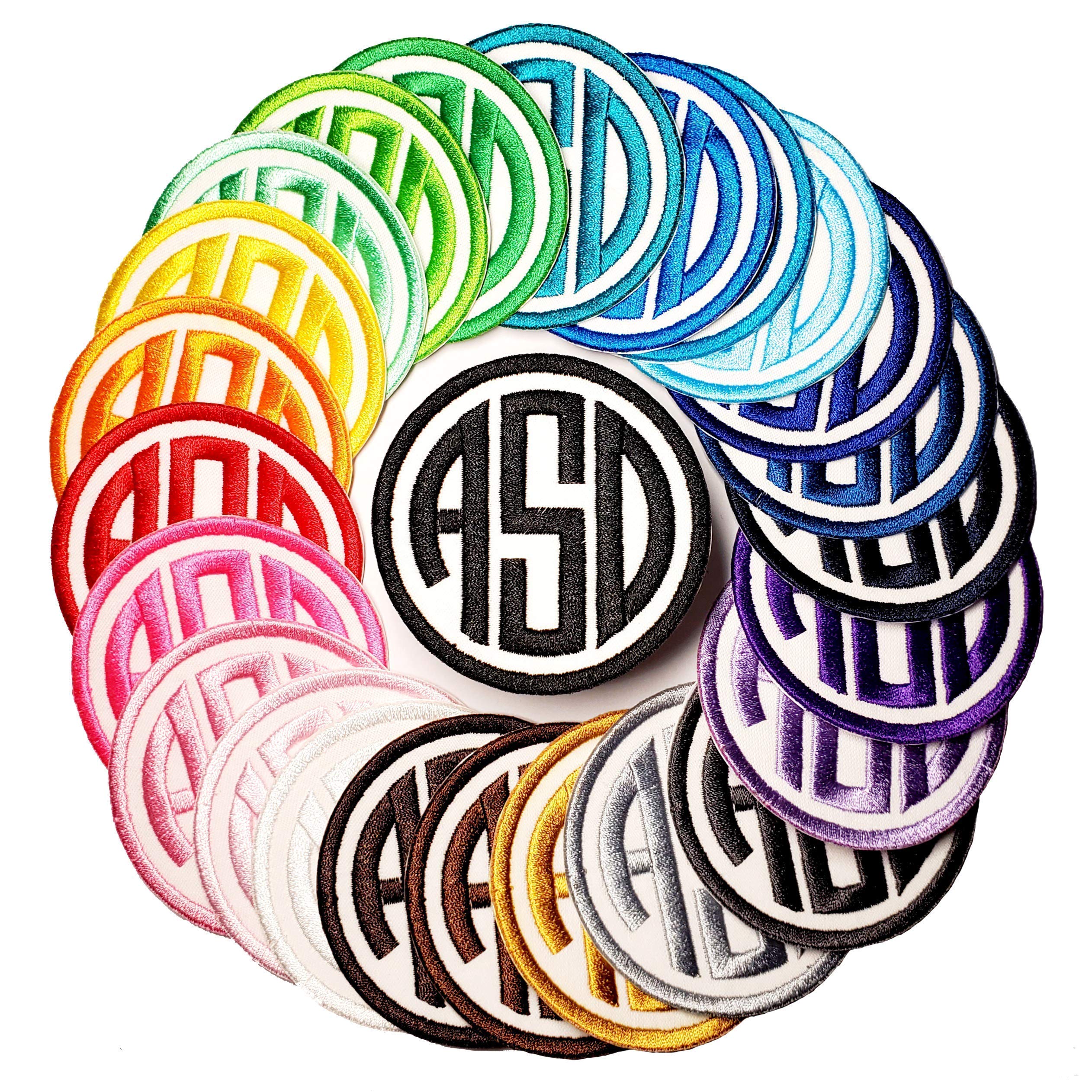Custom Embroidered Monogram Patch - Iron On or Sew On for Uniforms, Backpacks, Luggage & Christmas Stockings | Perfect for Weddings, Bridal & DIY Crafts