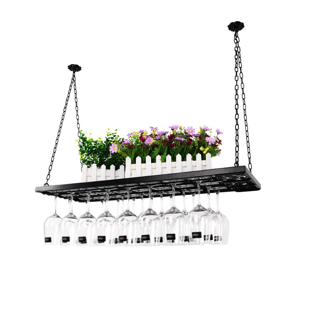 Premium Stemware Wine Glass Hanger Rack - Creative Iron Chain Hanging Holder with 220° High-Temp Baking Varnish - Ceiling Mount for Kitchen, Bar & Dining Room Decor
