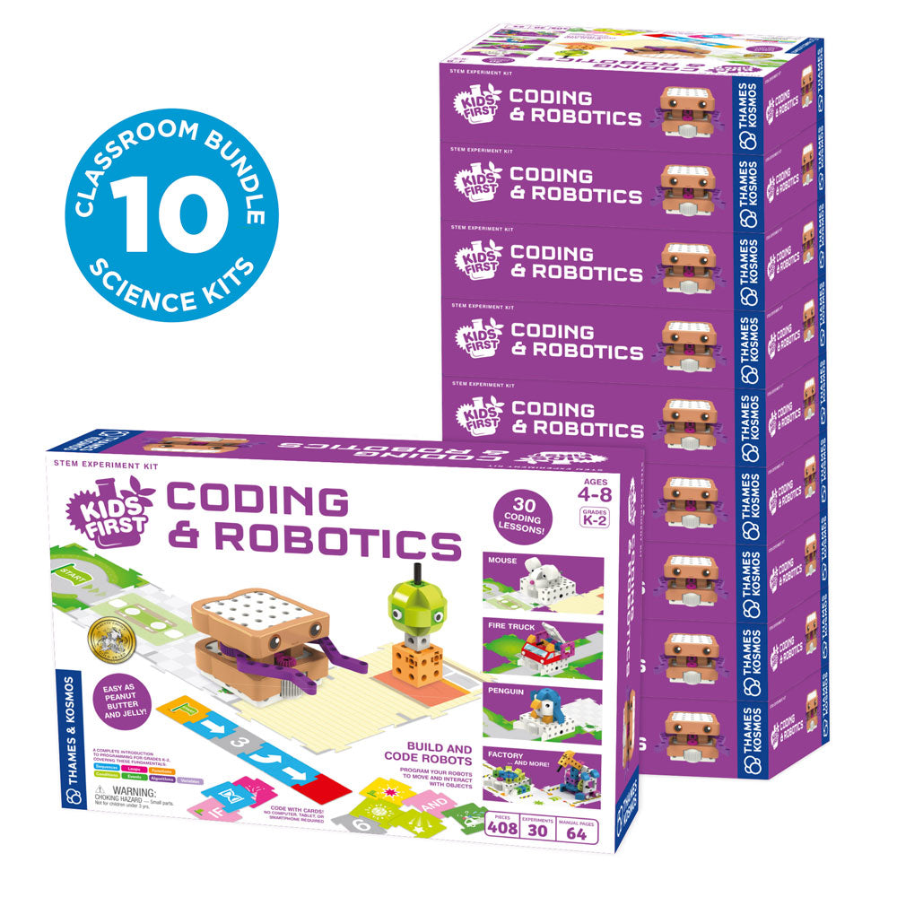 Kids First Coding & Robotics Classroom Bundle - 10 Pack STEM Learning Kit for Elementary Students | Perfect for Classrooms, Homeschooling & STEM Education