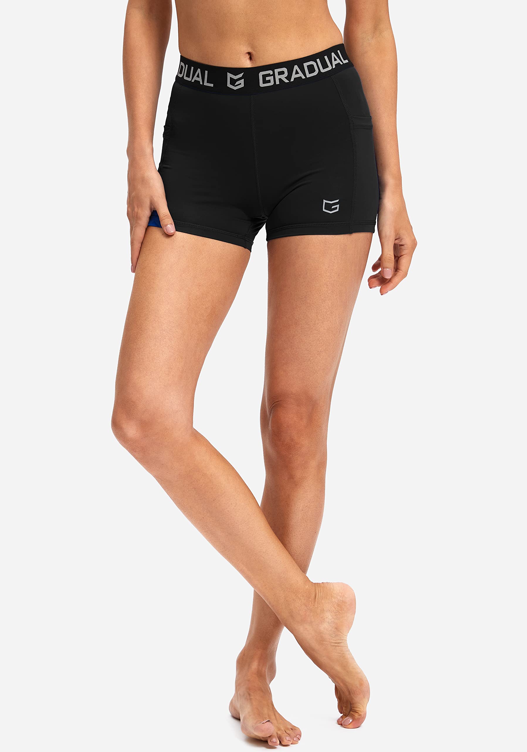 Women's Spandex Compression Volleyball Shorts - 3