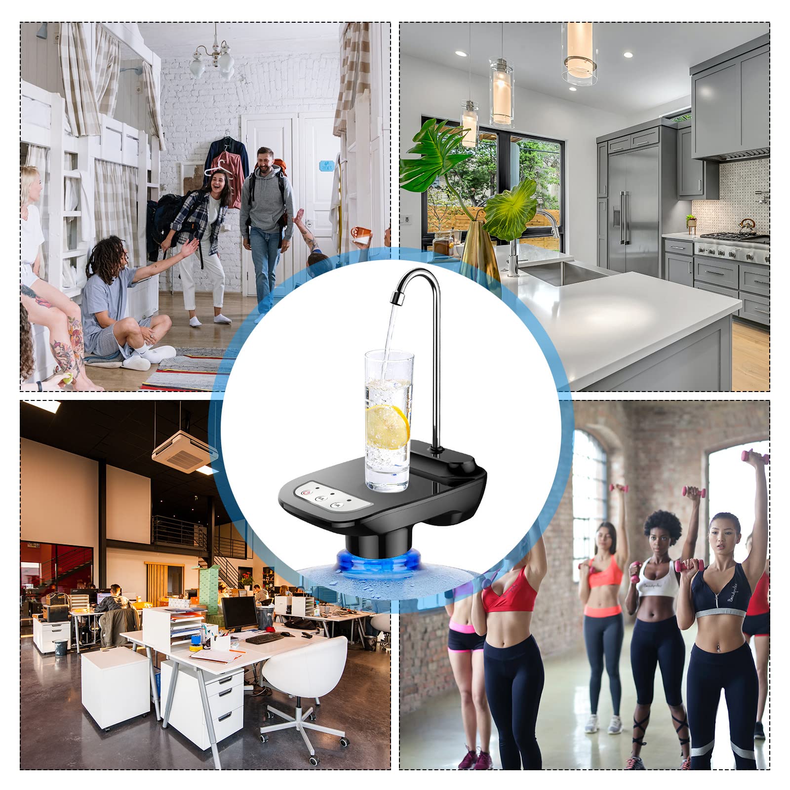 Electric Water Dispenser Pump for 5 Gallon Bottle - Automatic Universal Water Dispenser for Home, Office & Camping - Portable Water Jug Pump for Drinking Water Accessories
