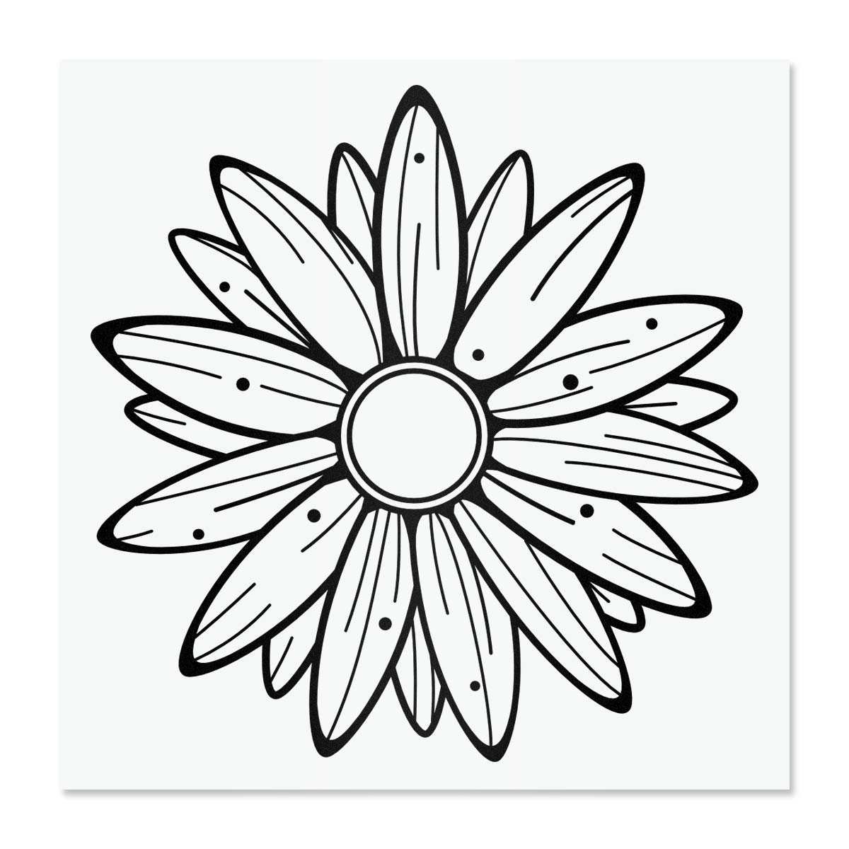 Yellow Daisy Vinyl Decal Stickers - Waterproof Flower Decals for Laptops, Water Bottles, Tumblers & Cars | Cute Aesthetic Bumper Stickers for DIY Crafts, Scrapbooking & Home Decor