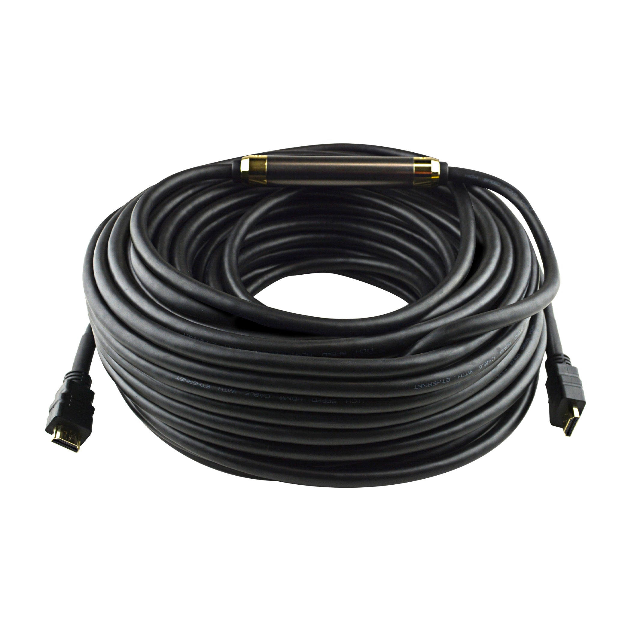 100Ft HDMI Cable with Built-in Repeater - 4K Ultra HD, 3D, HDR Support - High-Speed HDMI 2.0 Cable for Home Theater, Gaming, and Office Setup (HDM 3D14R100) - Perfect for Long-Distance AV Connections and Multi-Screen Displays