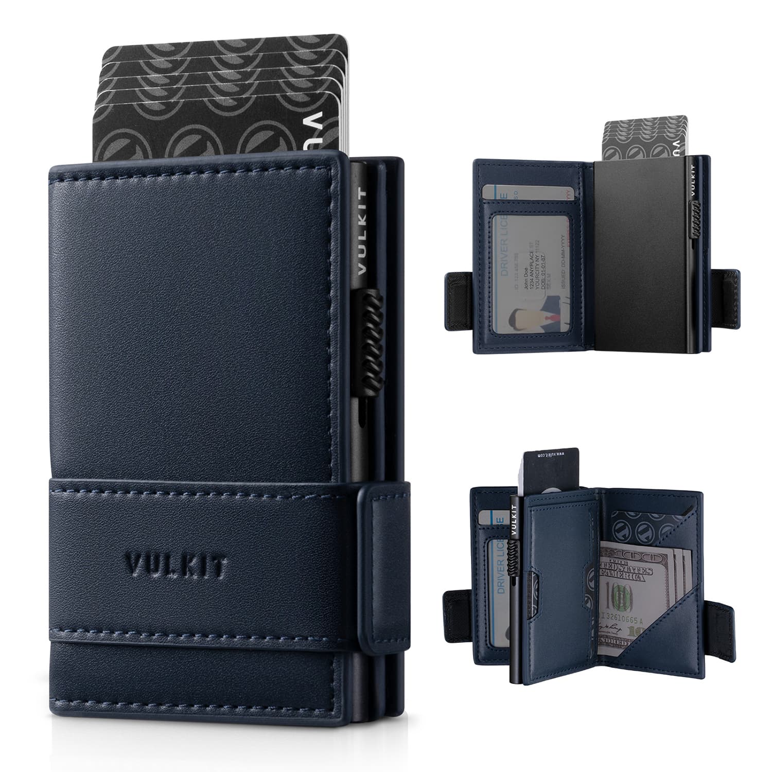 RFID Blocking Leather Bifold Wallet for Men - Slim ID Window & Zipper Coin Pocket | Anti-Theft Credit Card Holder | Perfect for Travel, Business & Everyday Use