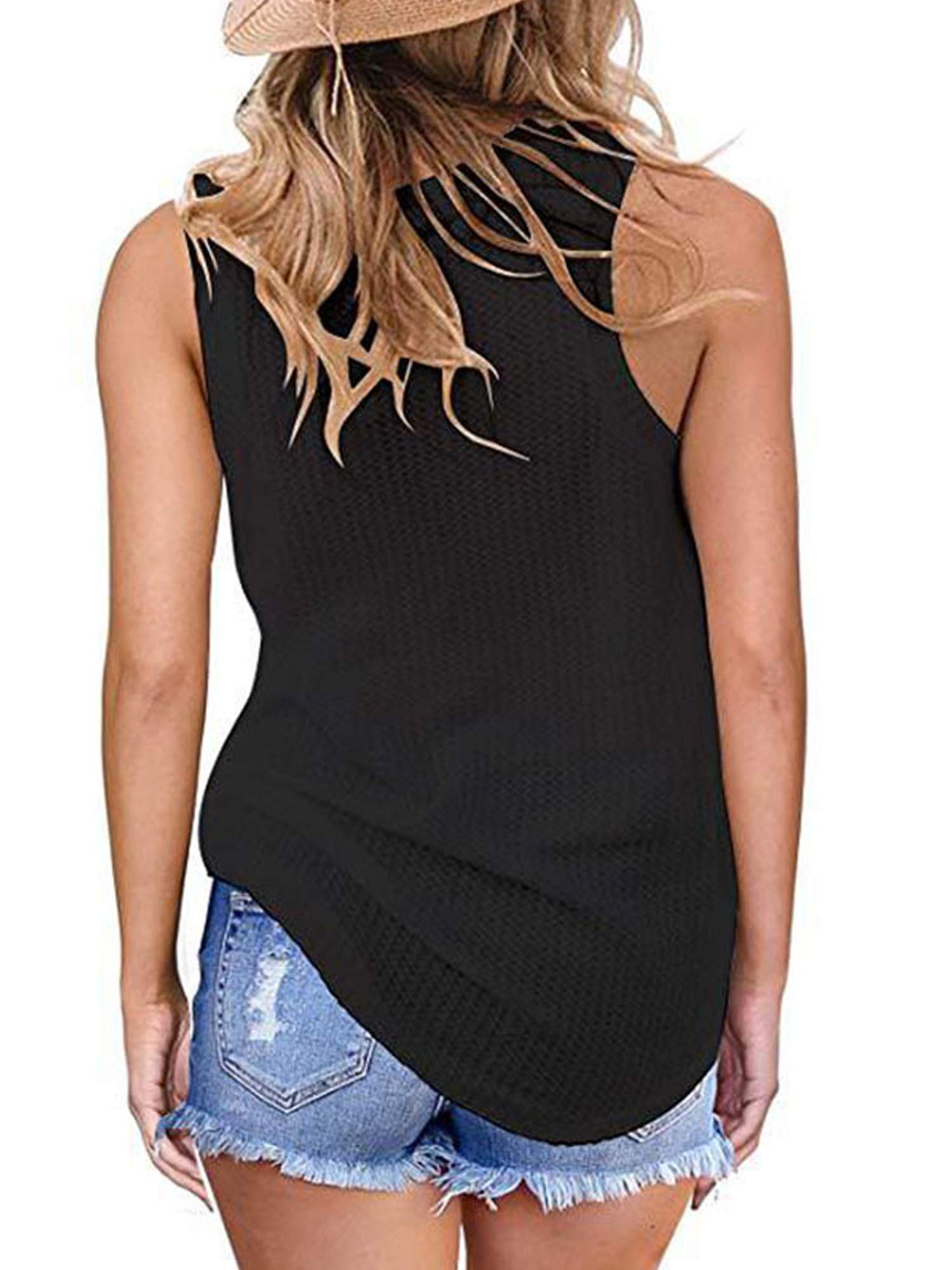 Women's Casual Long Sleeve T-Shirt - Cute Twist Knot Waffle Knit Top for Everyday Wear | Perfect for Work, Date Night & Weekend Outfits