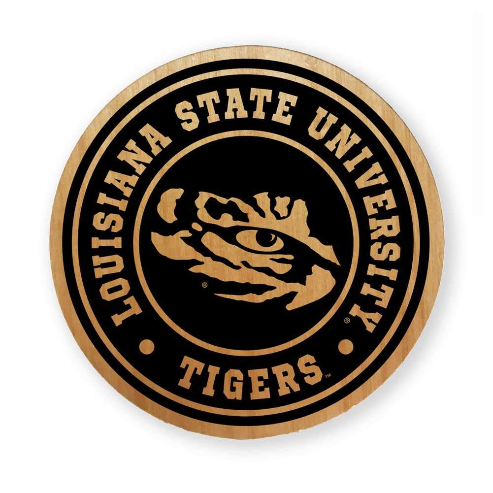 NCAA Alderwood Round Coasters Set of 4 - Premium Wood Drink Coasters for Beer, Wine & Coffee - Perfect for Home Bar, Office & Gifts