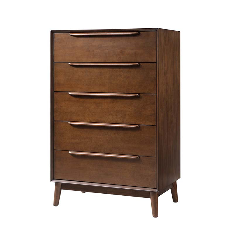Raimunda 5-Drawer Solid Wood Chest Dresser - Sturdy Bedroom Storage Organizer for Clothes, Linens & Accessories | Perfect for Master Bedroom, Guest Room or Nursery