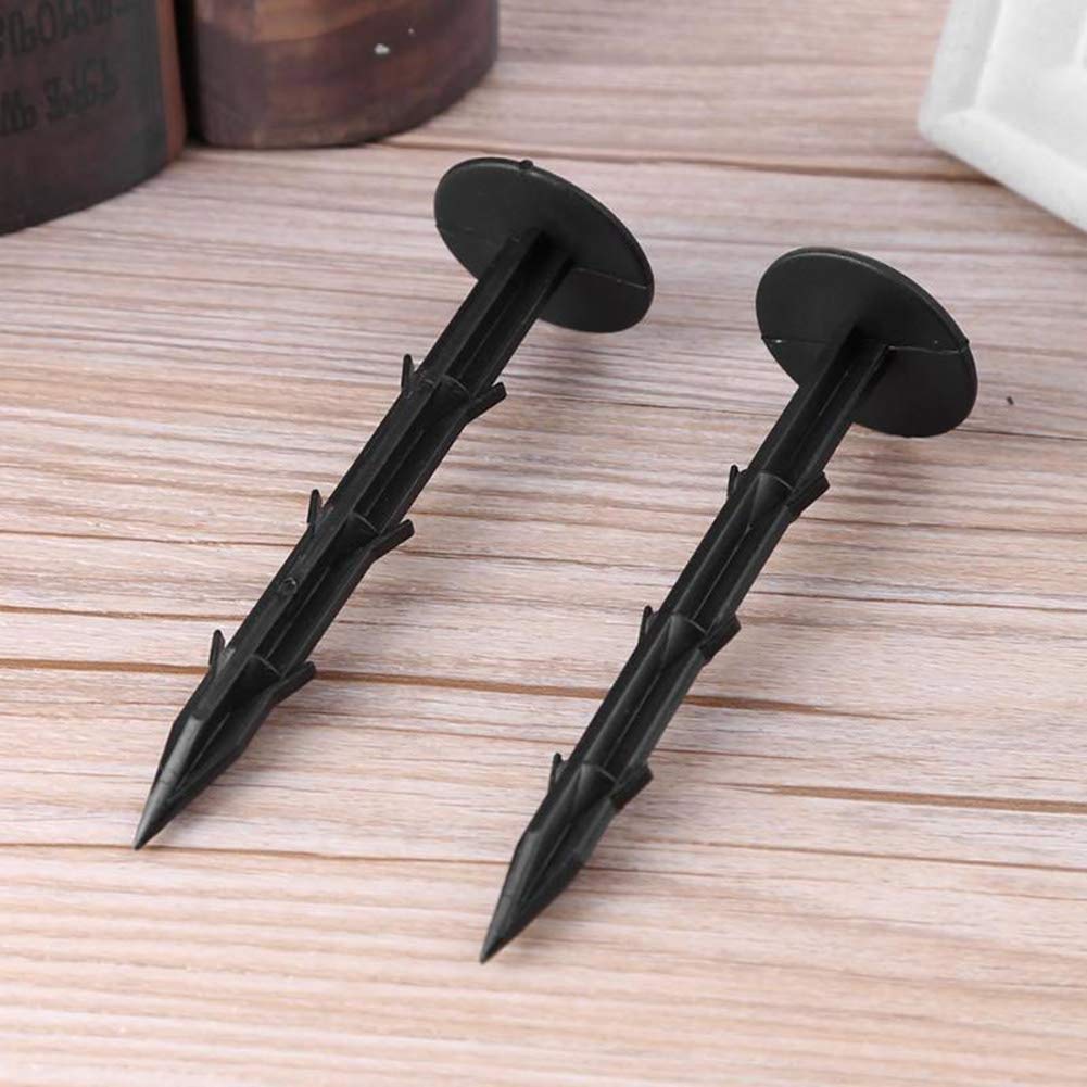 50 PCS 4.3 Inch Plastic Garden Ground Stakes - Heavy Duty Yard Anchors for Mulch Film, Landscape Fabric & Grass - Durable Gardening Fixing Tools for Outdoor Use in Lawns, Flower Beds & Vegetable Gardens