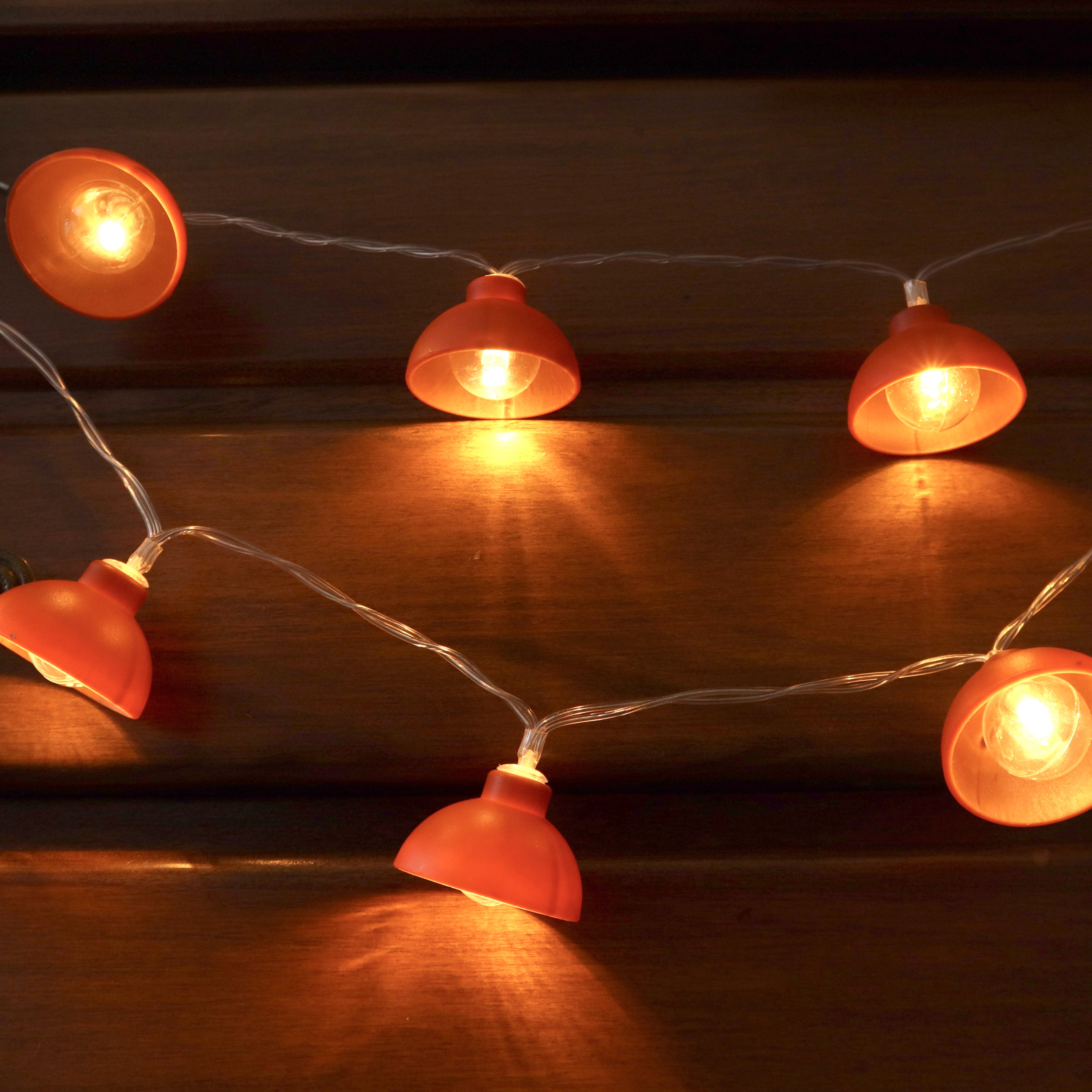 10 Ft Terracotta String Lights - Warm White LED Fairy Lights for Outdoor Patio, Garden, Wedding & Home Decor
