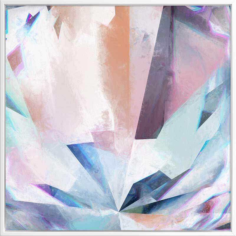 Crystal Lattice Canvas Art Print - Modern Geometric Wall Decor for Living Room, Bedroom & Office - Perfect for Home & Office Decor