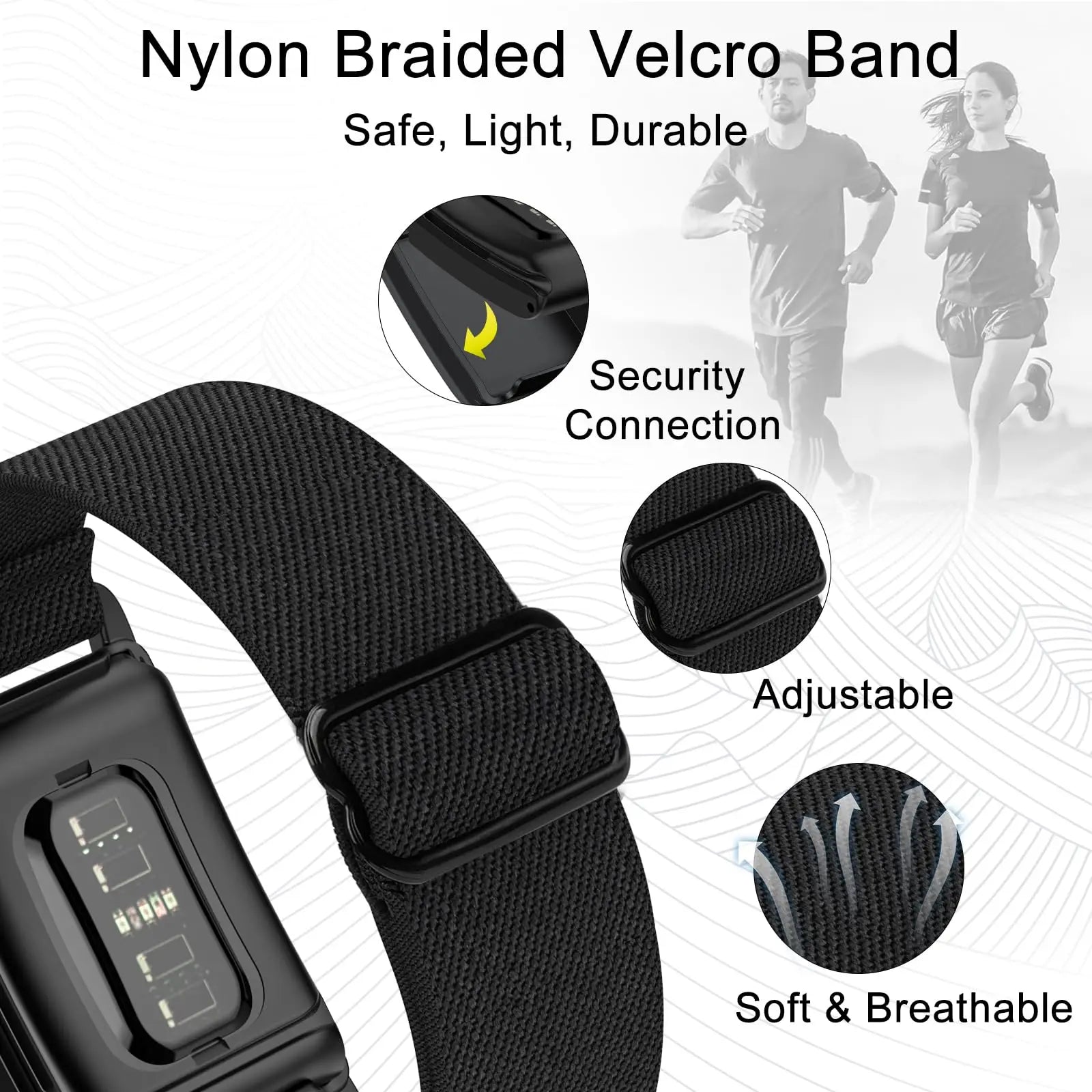 Premium Elastic Strap for Whoop 4.0 & 3.0 - Comfortable, Durable Fitness Band for Workouts, Running & Sleep Tracking