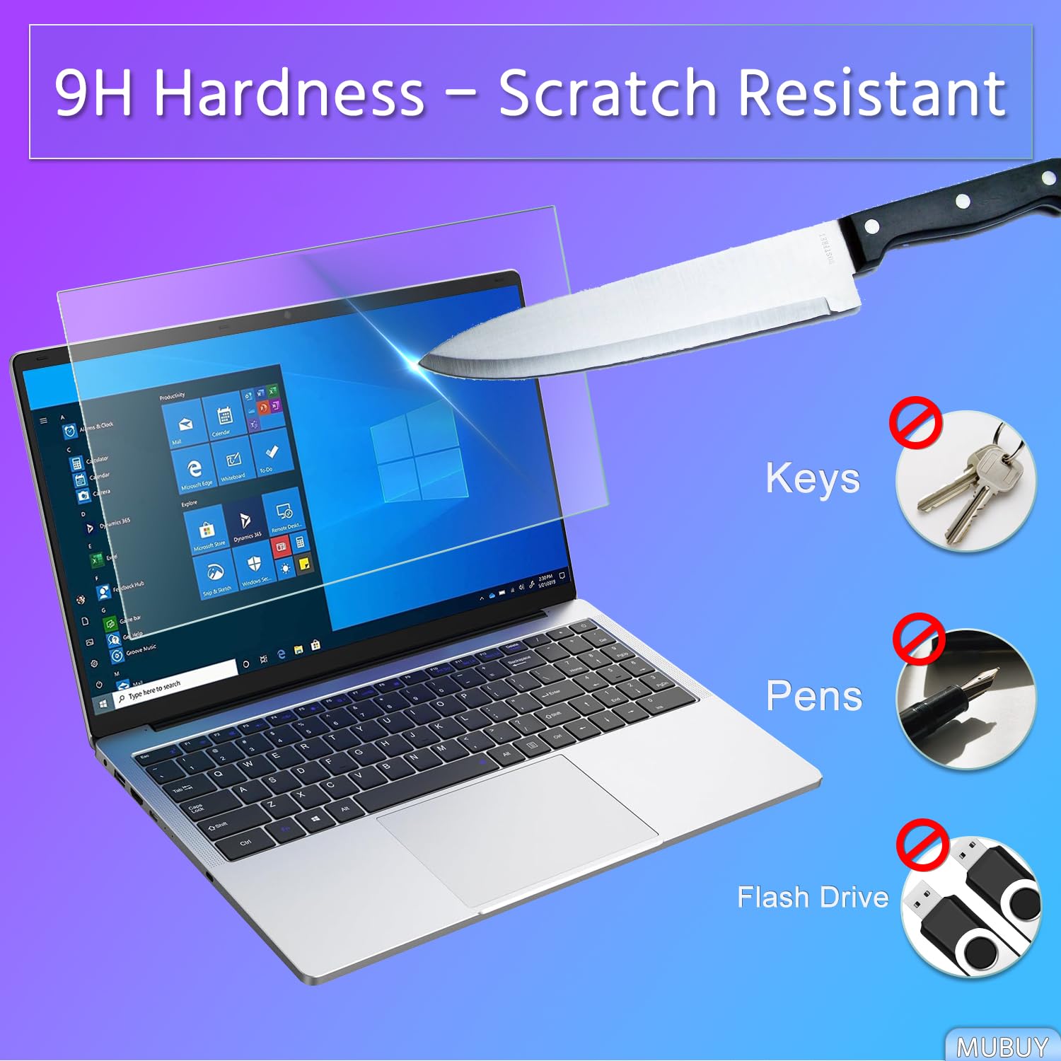 2 Pack 14 Inch Laptop Screen Protector - Tempered Glass (309x174mm) for HP/Dell/ASUS/Samsung/Lenovo/Acer/MSI/LG/Razer Blade 14
