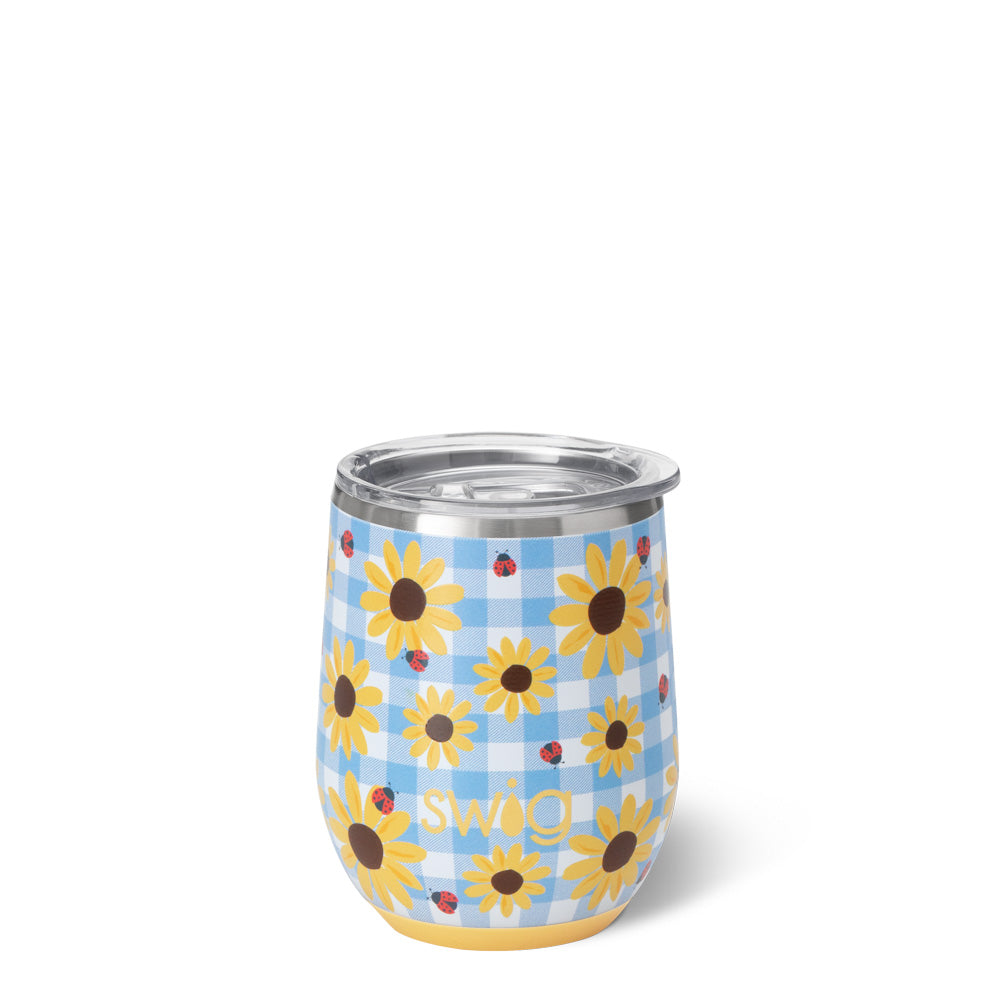Premium Insulated Picnic Basket with 12oz Stemless Wine Glasses - Perfect for Outdoor Dining, Picnics, and Camping Trips