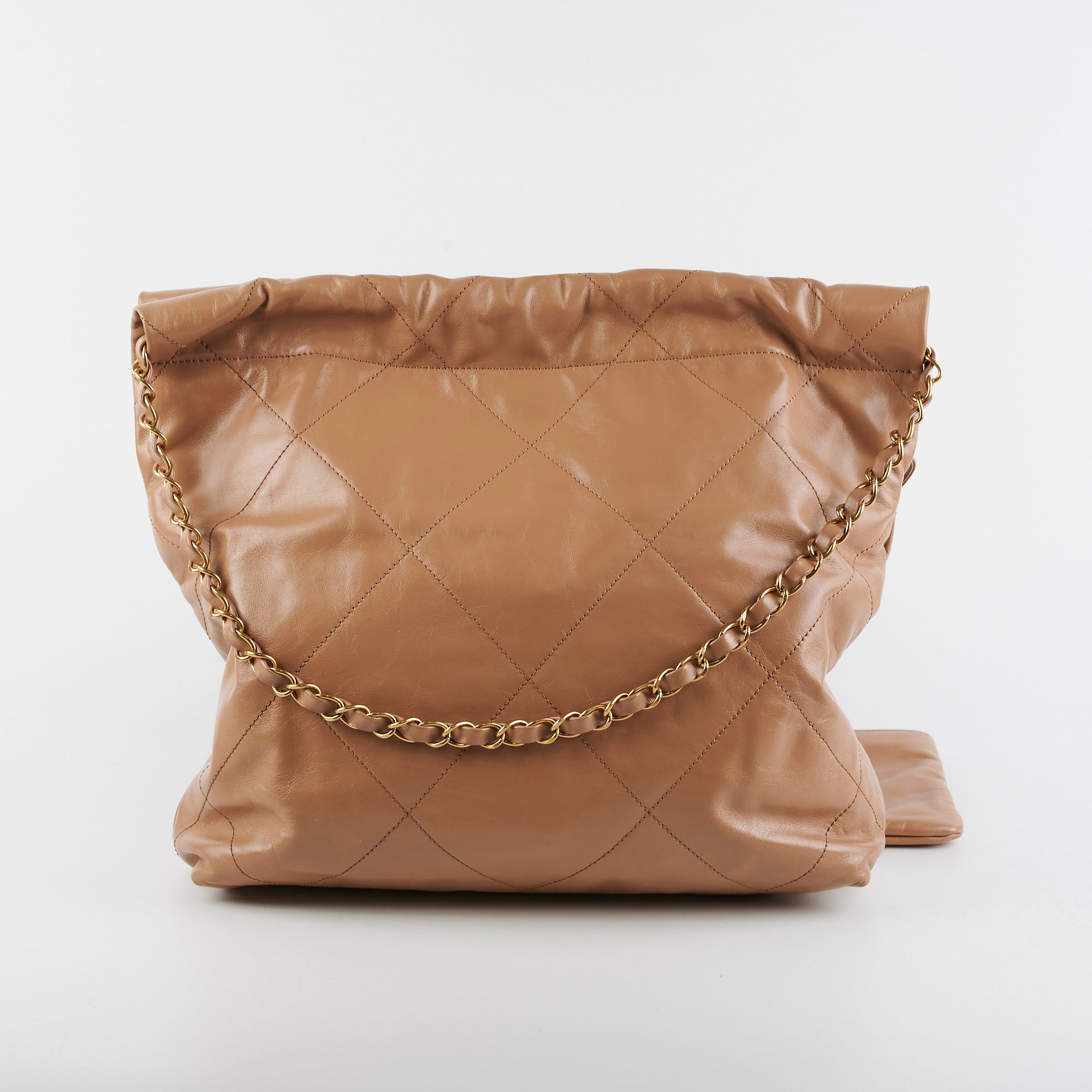 Chanel 22 Small Beige Lambskin Leather Handbag - Luxury Designer Crossbody Bag for Women | Perfect for Date Night, Office & Special Occasions