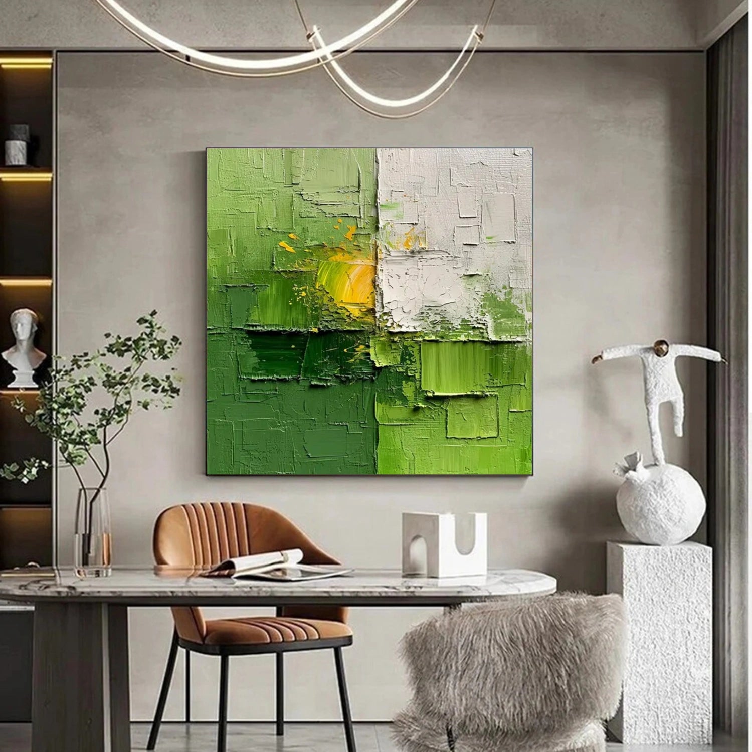 Abstract Painting #AB 425 - Modern Wall Art for Living Room, Bedroom & Office Decor - Handmade Canvas Artwork for Home & Commercial Spaces