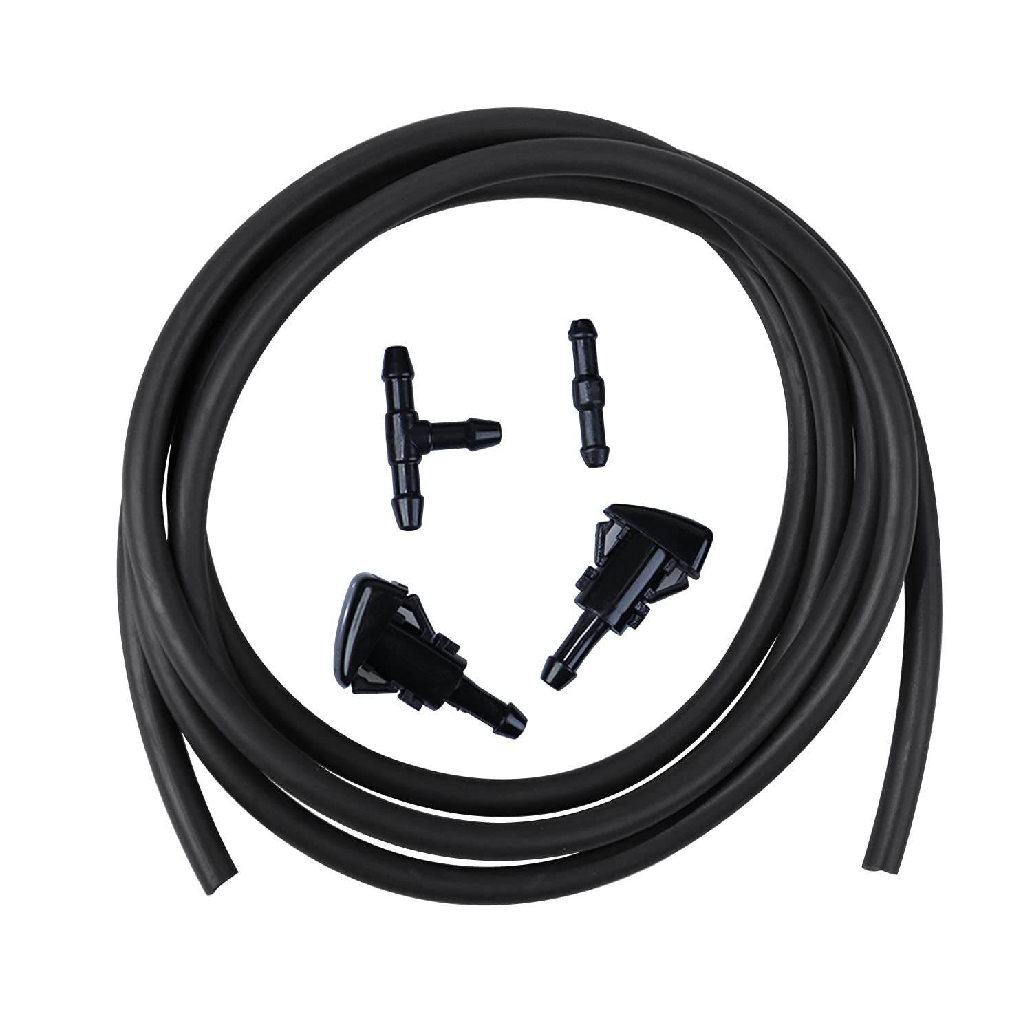 Windshield Washer Nozzles Hose Kit - 2M Windshield Fluid Hose with Washer Nozzles & Connectors - Replacement for Ram Trucks - Perfect for Car Maintenance & Winter Driving