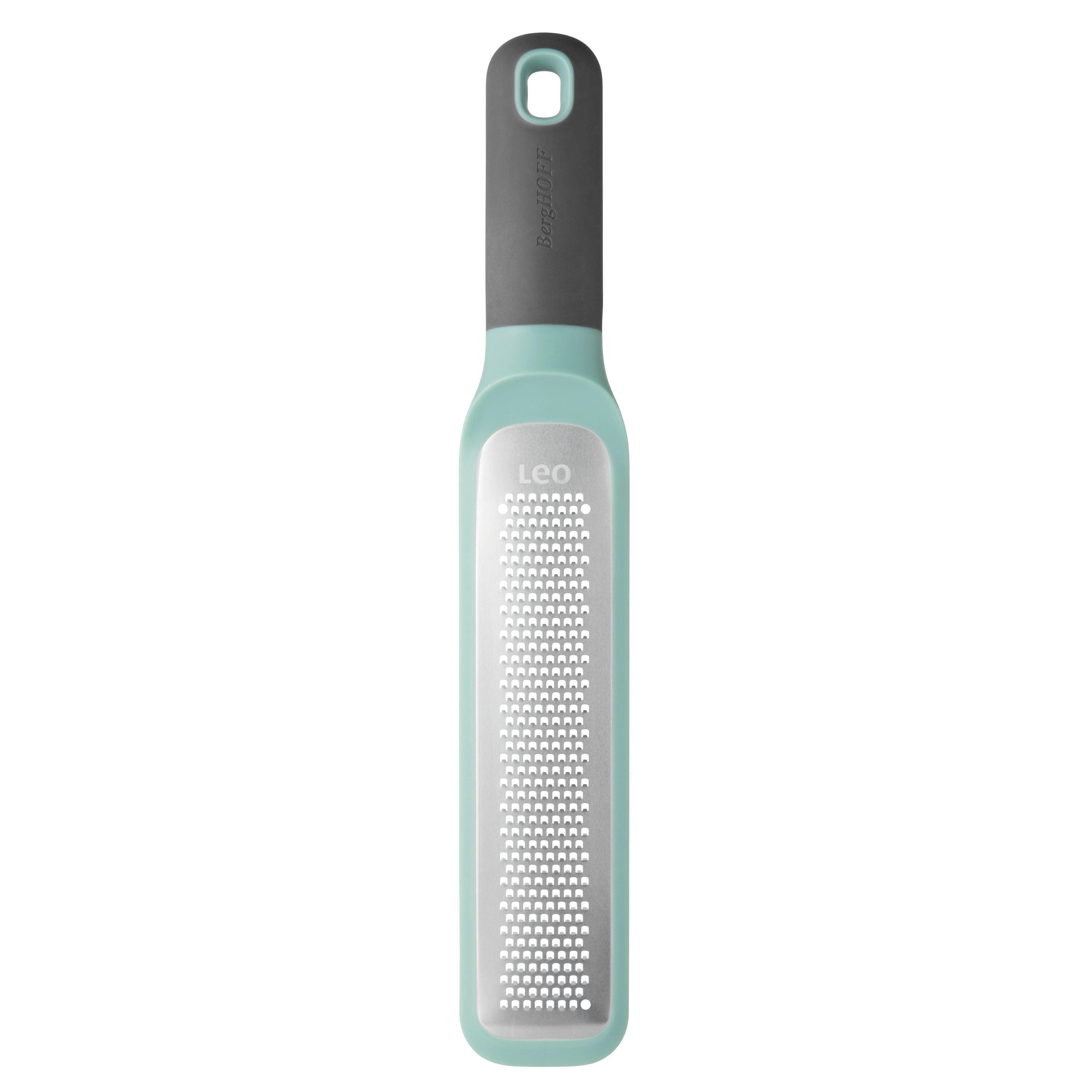 BergHOFF Leo Zester and Rasp Grater - Stainless Steel Microplane with Ergonomic Handle for Citrus, Cheese, Ginger & Chocolate - Perfect for Baking, Cooking & Garnishing (Mint Green)