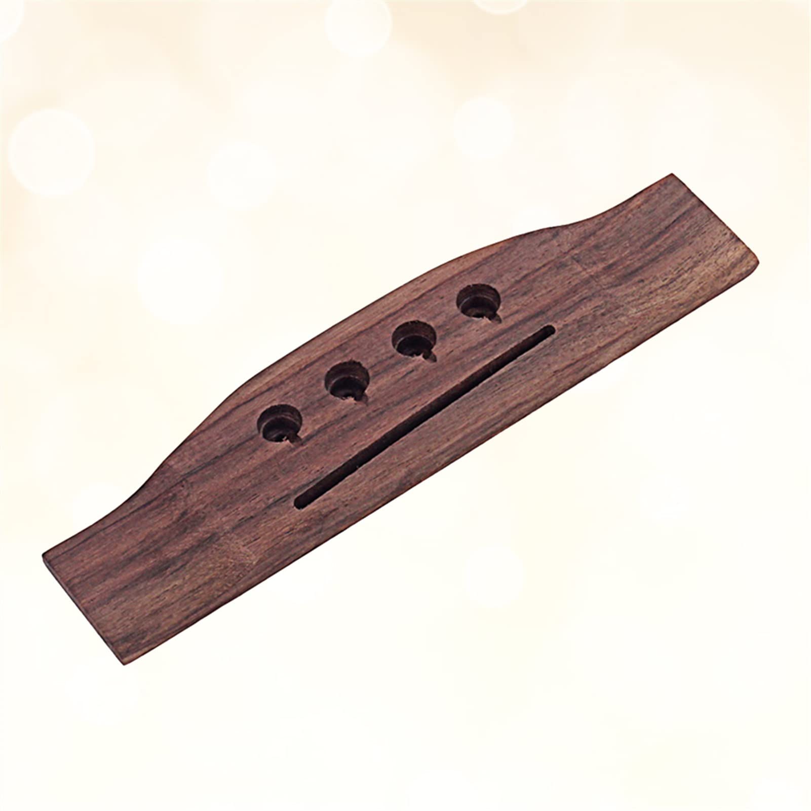 4 Strings Rosewood Saddle Thru Slotted Guitar Bridge - Replacement Bridge Parts for Folk Acoustic Bass - Perfect for DIY Guitar Repair & Upgrade Projects