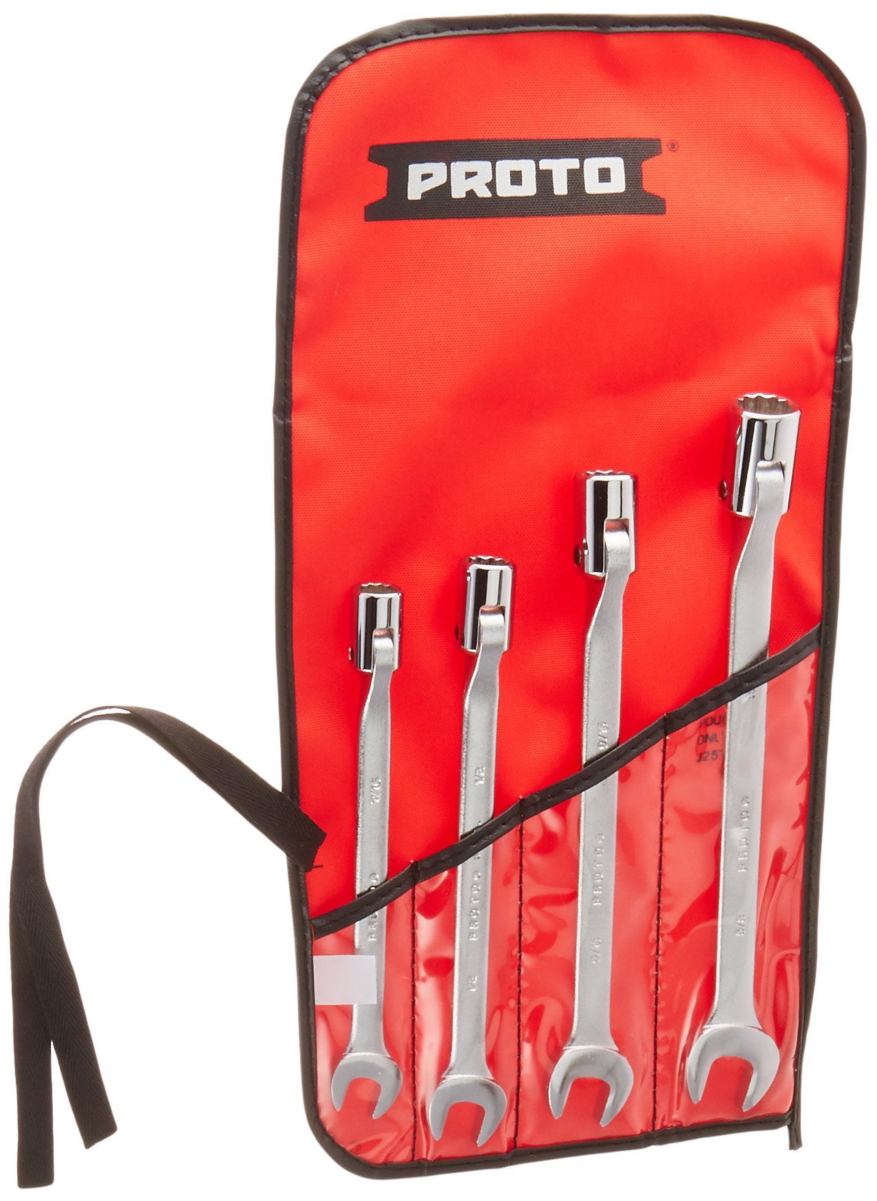 4-Piece Flex-Head Ratcheting Wrench Set (12-Point) - Perfect for Automotive Repair, DIY Projects & Tight Spaces