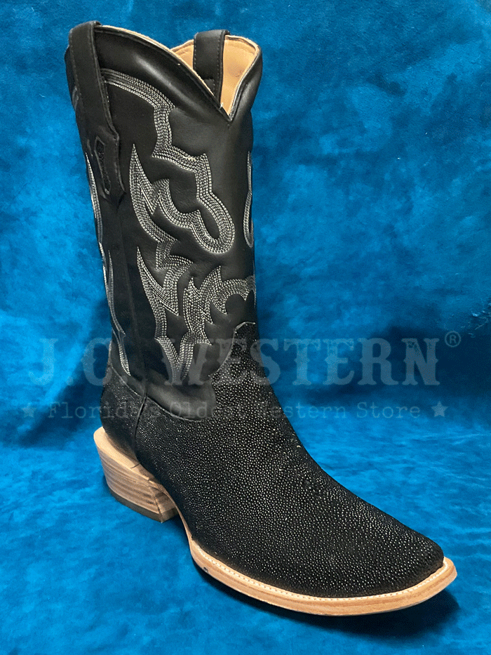 Men's Corral A4423 Stingray Embroidery Western Boots - Black Cowboy Boots for Riding, Country Dancing & Rodeo Events