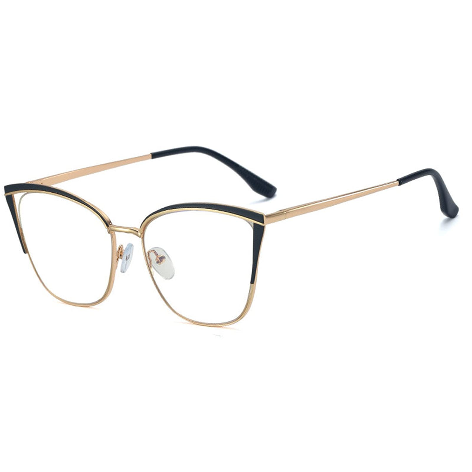 Blue Light Blocking Reading Glasses for Women - Invisible Bifocals Magnifier with Cat Eye Design | Computer Glasses to Reduce Eye Strain | Perfect for Office Work, Screen Time & Reading
