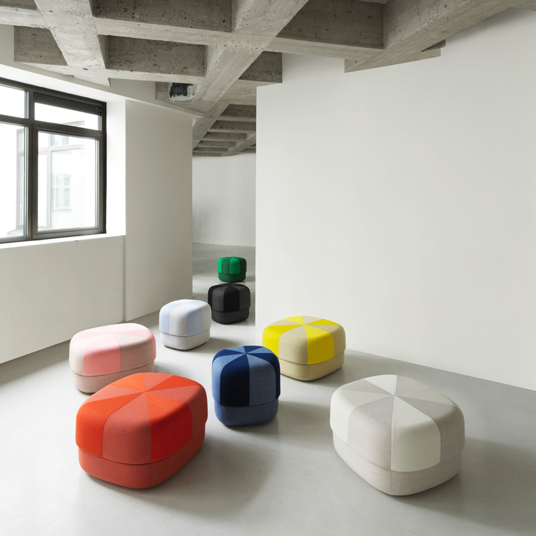 Legal Circus Pouf Duo Ottomans by Normann Copenhagen - Stylish Modern Footstools for Living Room, Bedroom & Lounge Decor
