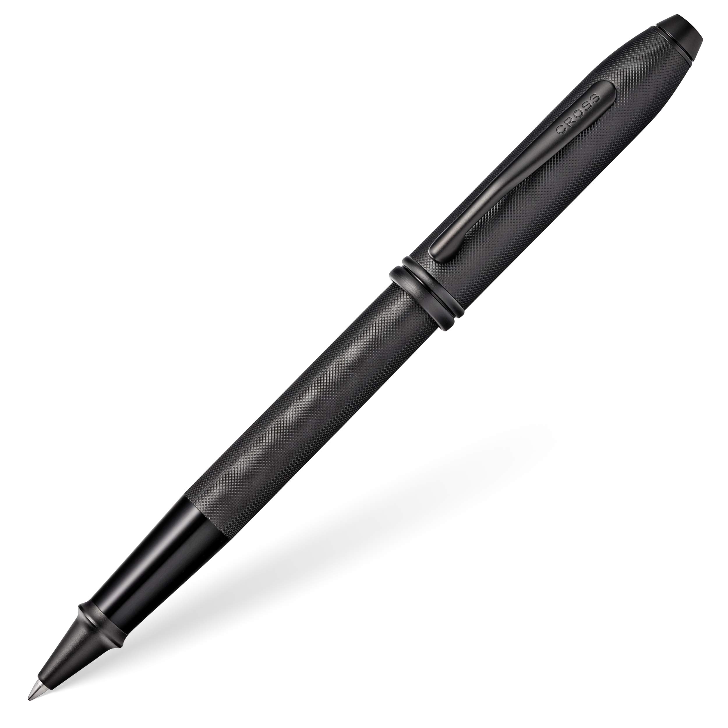 Cross Townsend PVD Micro-knurl Rollerball Pen - Premium Black Ballpoint Pen for Office, Business & Gift Giving - Smooth Writing Experience for Professionals & Executives
