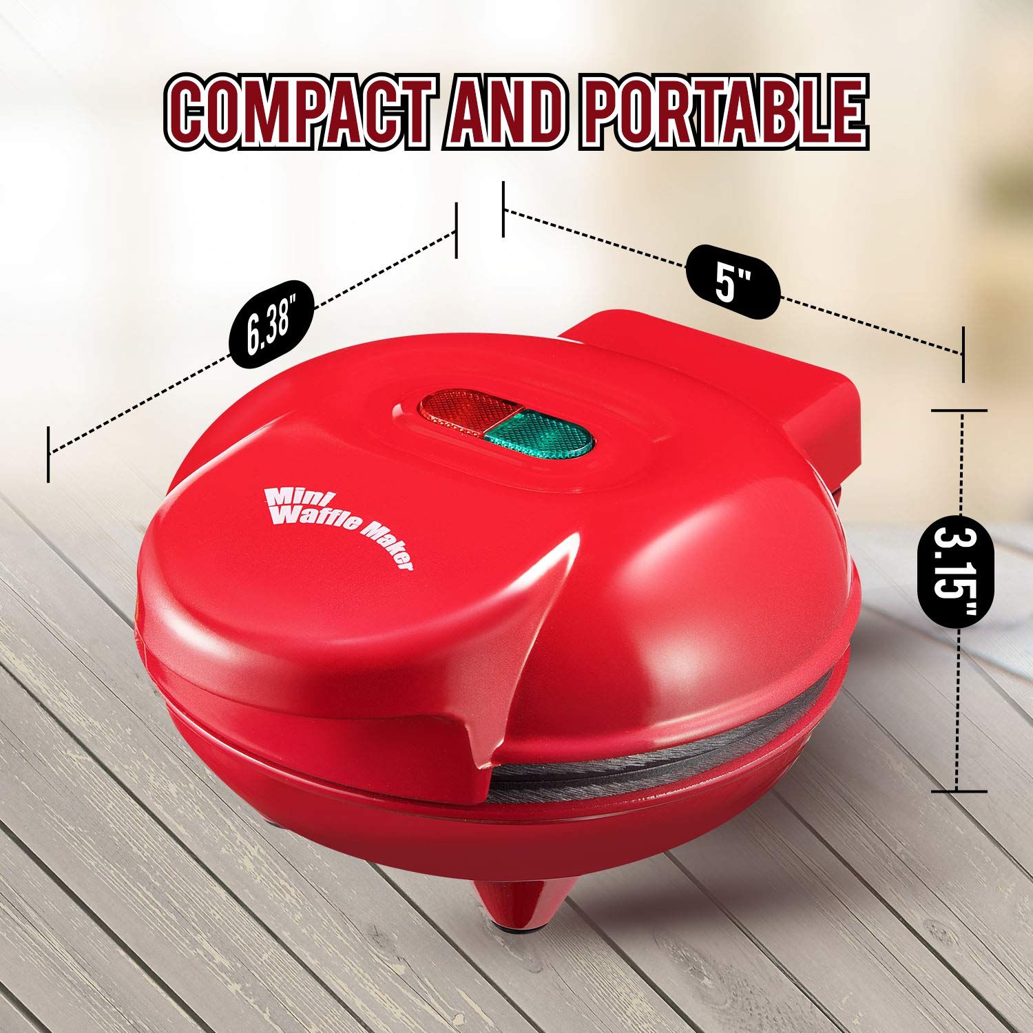 Burgess Brothers Mini Churwaffle Maker - 4-Inch Waffle Maker for Chaffles, Keto Waffles & Churro Waffles - Perfect for Housewarming, Graduation Gifts & Small Kitchen - Ideal for Breakfast, Desserts & Keto Diet Snacks