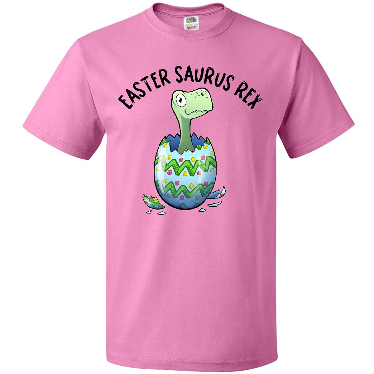 Inktastic Easter Saurus Rex Dinosaur Hatching Easter Egg Graphic T-Shirt - Fun Holiday Tee for Easter Celebrations, Dinosaur Lovers & Family Gatherings