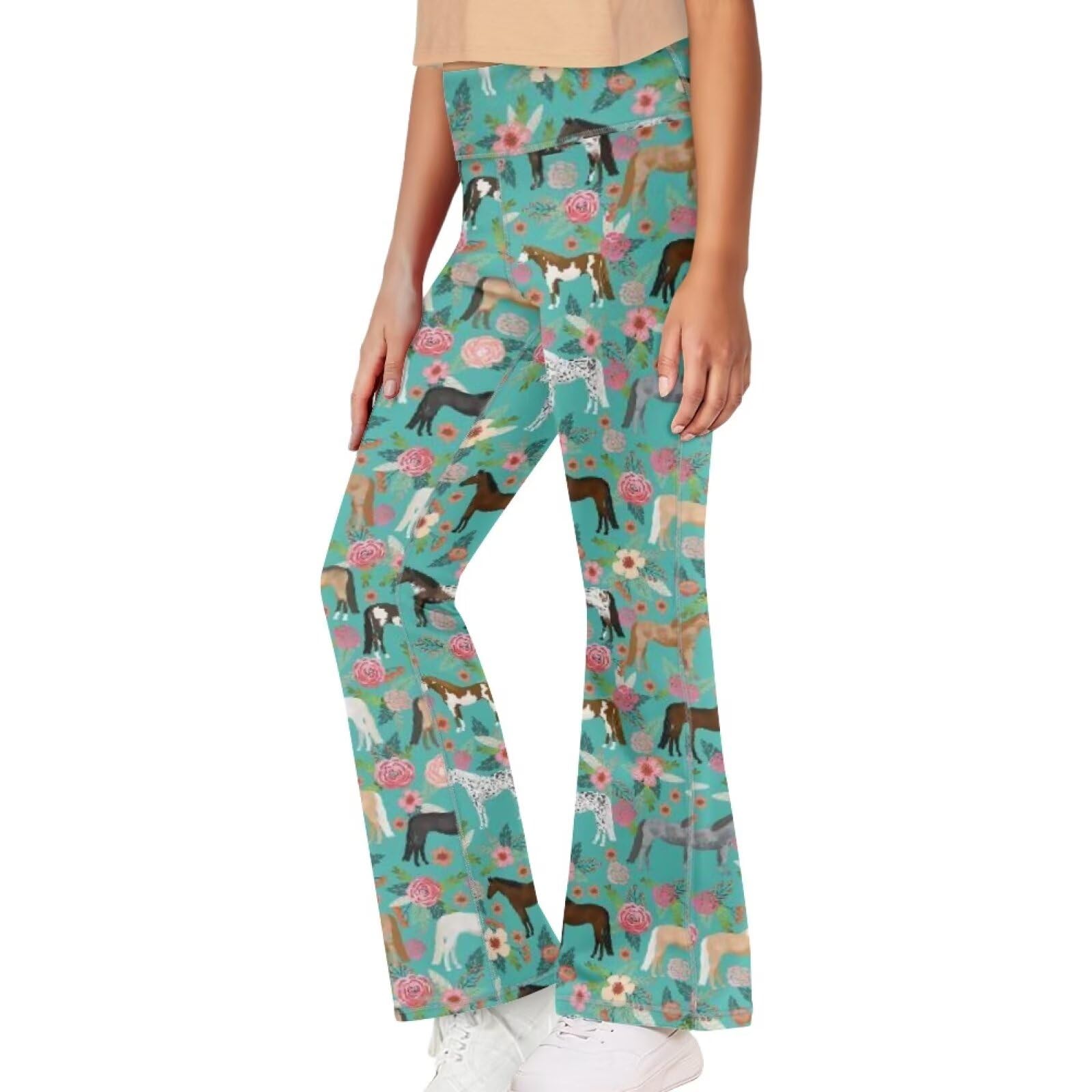 **XXQGOMG Flare Leggings for Girls - High Waisted Bell Bottom Yoga Pants, Wide Leg Flare Pants for Kids 5-14 Years Old | Perfect for Dance, Yoga & Casual Wear**