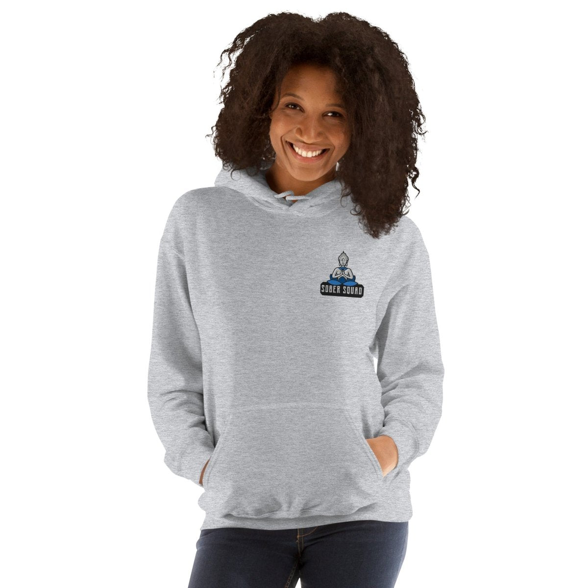 Sober Squad Embroidered Unisex Hoodie - Comfortable Pullover Sweatshirt for Men & Women - Perfect for Casual Wear, Recovery Support & Everyday Outfits