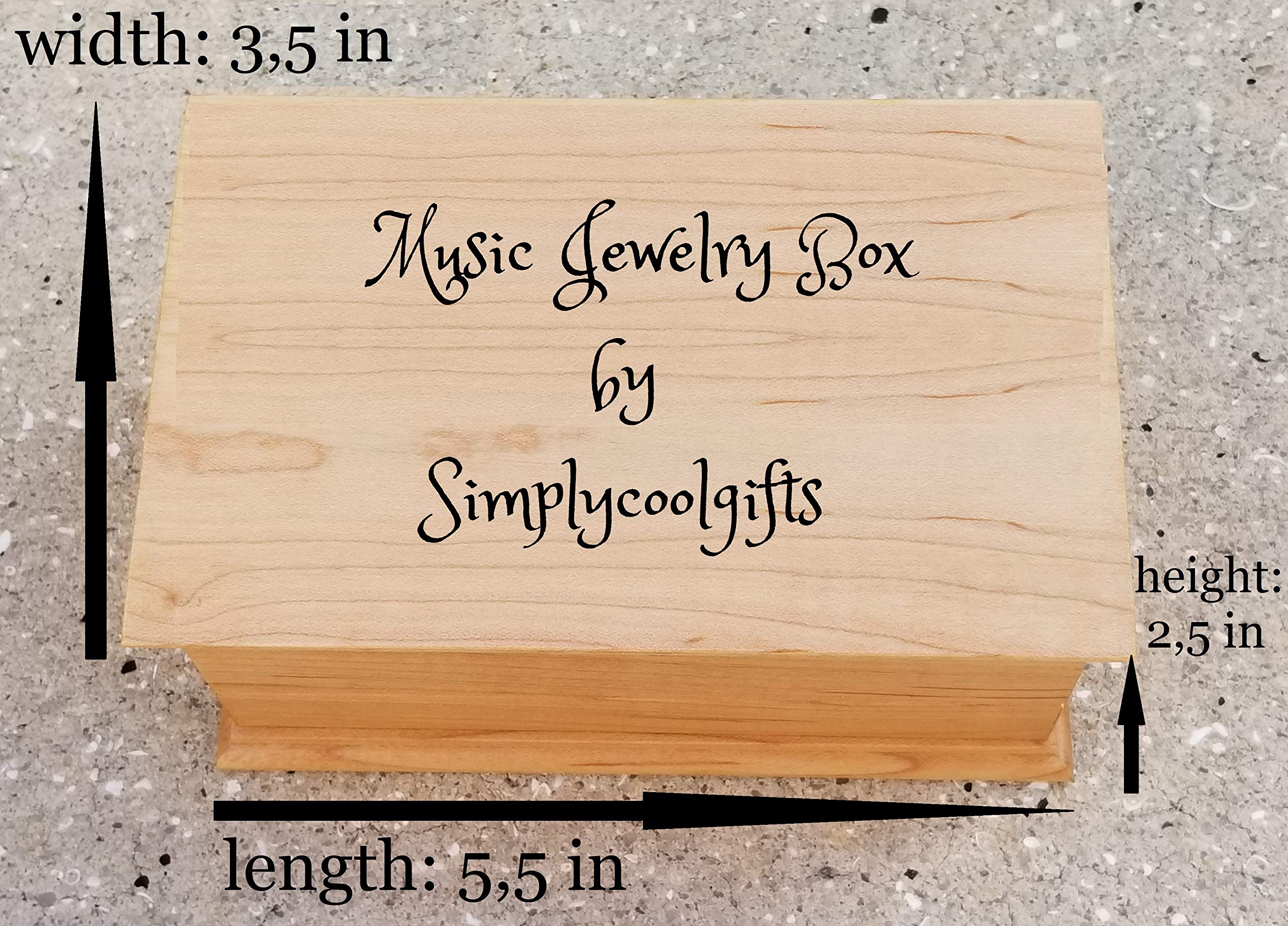 Custom Handmade Music Jewelry Box - Personalized 'I Love You to the Moon and Back' Anniversary Gift for Her | Perfect for Valentine's Day, Wedding, Birthday & Romantic Keepsake Storage