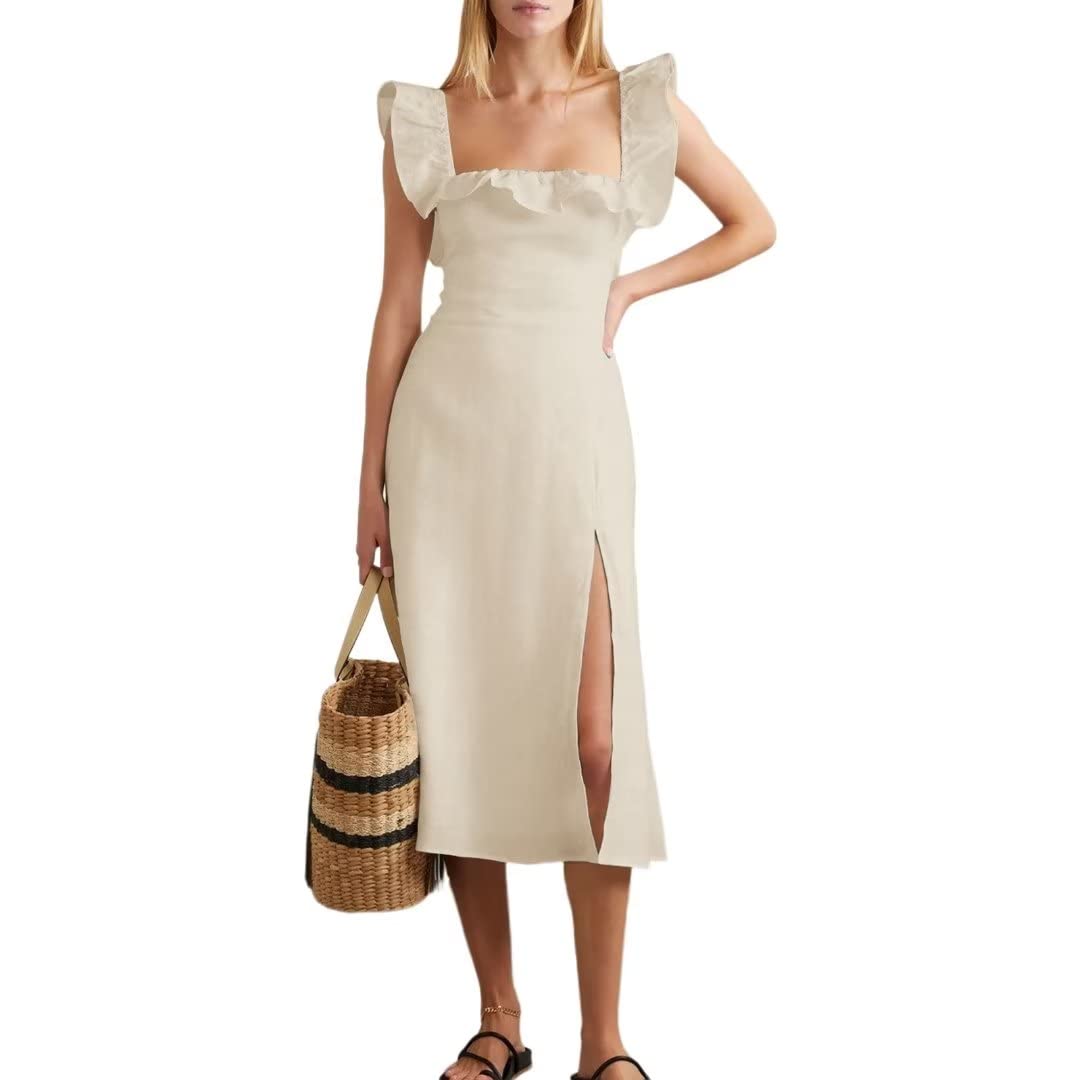 2025 Women's Summer & Spring Dresses - Elegant Midi Dress for Wedding Guest, Party & Special Occasions