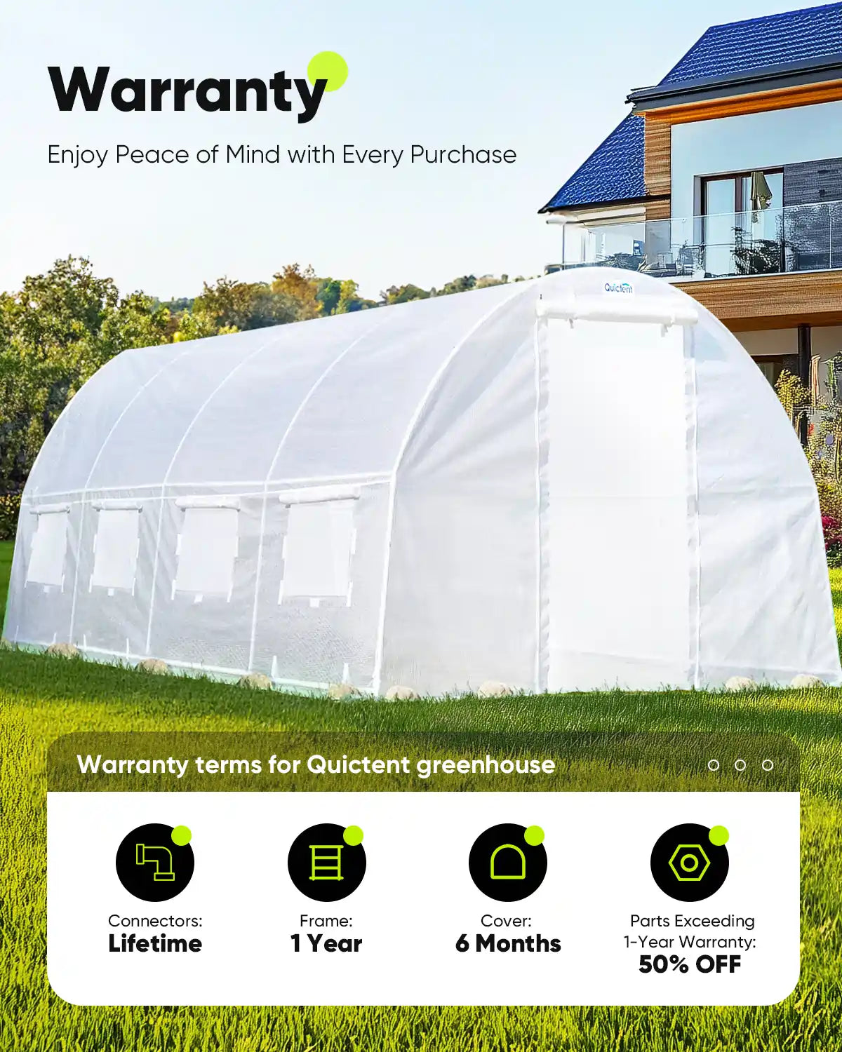 20' x 10' x 6.6' Large Walk-in Greenhouse for Outdoor Gardening - Perfect for Growing Vegetables, Flowers & Plants Year-Round
