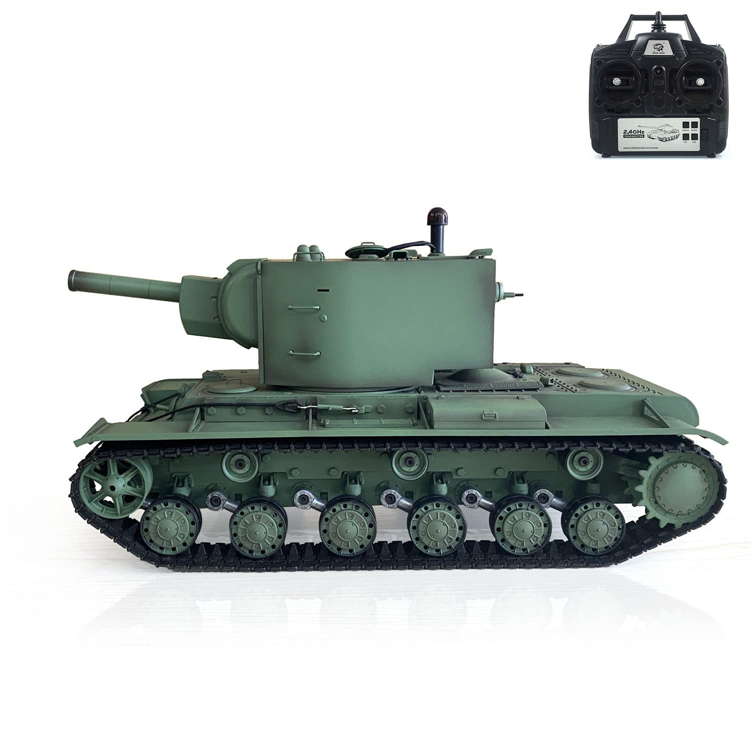 TOUCAN RC HOBBY 1/16 Scale Henglong TK7.0 Soviet KV-2 RC Tank with Barrel Recoil, BB Airsoft, Smoke & Sound Effects - Giant 3949 Model Military Toy for Adults & Kids | Battle Simulation, Collectible Display, Outdoor Play