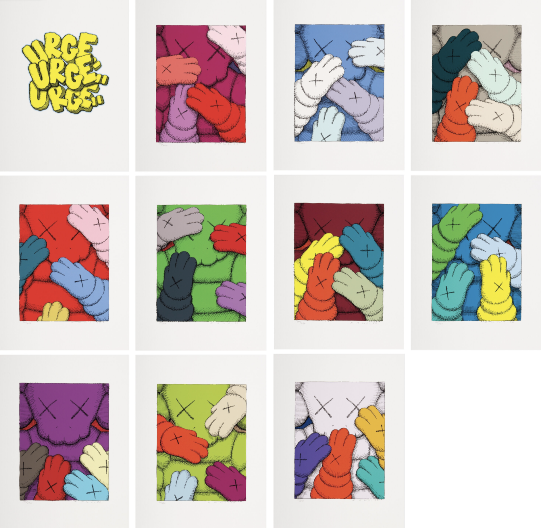 URGE 10-Piece Modern Art Print Set - Abstract Wall Decor for Living Room, Bedroom & Office (2020 Collection)