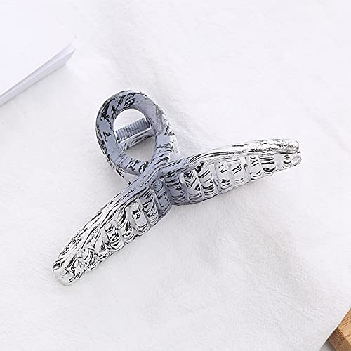 Elegant 8PCS Large Hair Claw Clips with Interlocking Teeth - Decorative Hair Jaw Clips Barrettes for Women & Girls - Perfect for Updos, Ponytails & Everyday Hairstyles