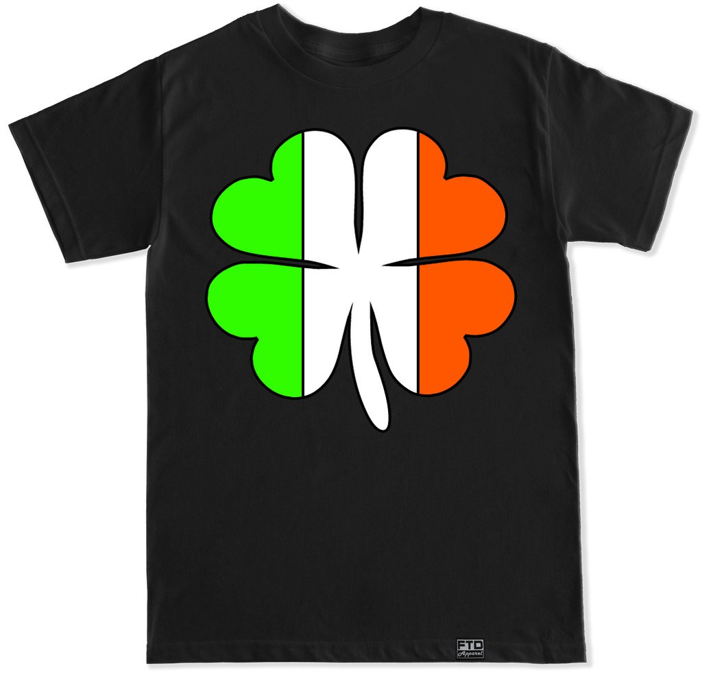 FTD Apparel Men's Irish Clover Graphic T-Shirt - Comfortable Cotton Casual Tee for St. Patrick's Day & Irish Pride Celebrations