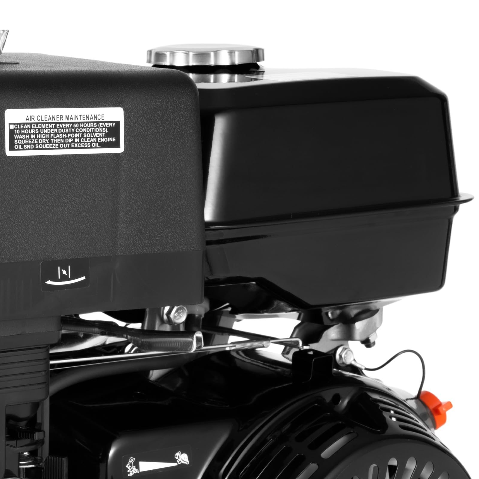 TBVECHI 15HP 420CC 4-Stroke OHV Gasoline Engine - Low Fuel Consumption, Oil Alarm, Manual Recoil Start - Ideal for Lawn Mowers, Tillers & Garden Tools (Black)