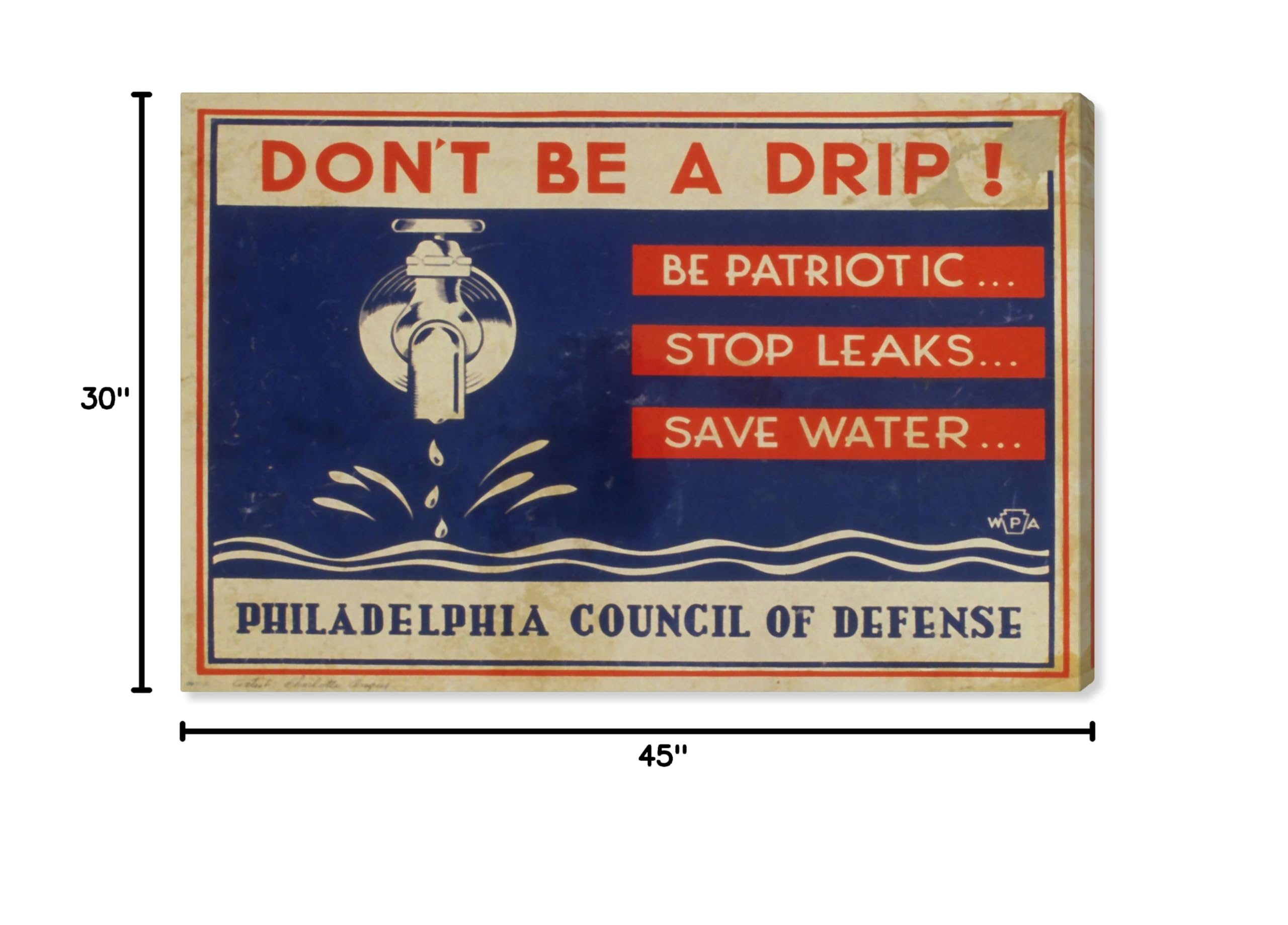 Oliver Gal Artist Co. 'Don't Be A Drip' Advertising Wall Art Canvas Print - 45