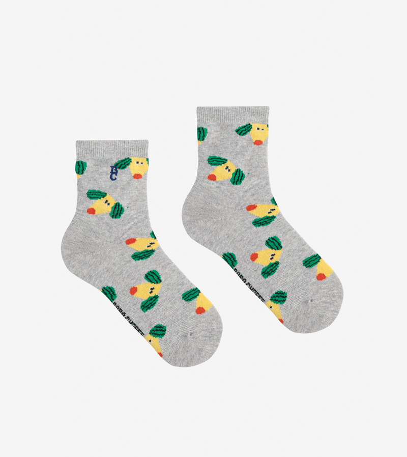 Bobo Choses Happy Dog Print Kids' Short Socks - Fun & Comfortable Ankle Socks for Boys & Girls - Perfect for School, Playtime & Everyday Wear