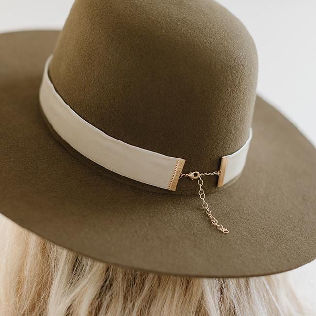 Velvet Chain Hat Band for Women & Men - Elegant Hat Accessory for Cowboy Hats, Fedoras & Western Style - Perfect for Weddings, Rodeos & Country Music Events