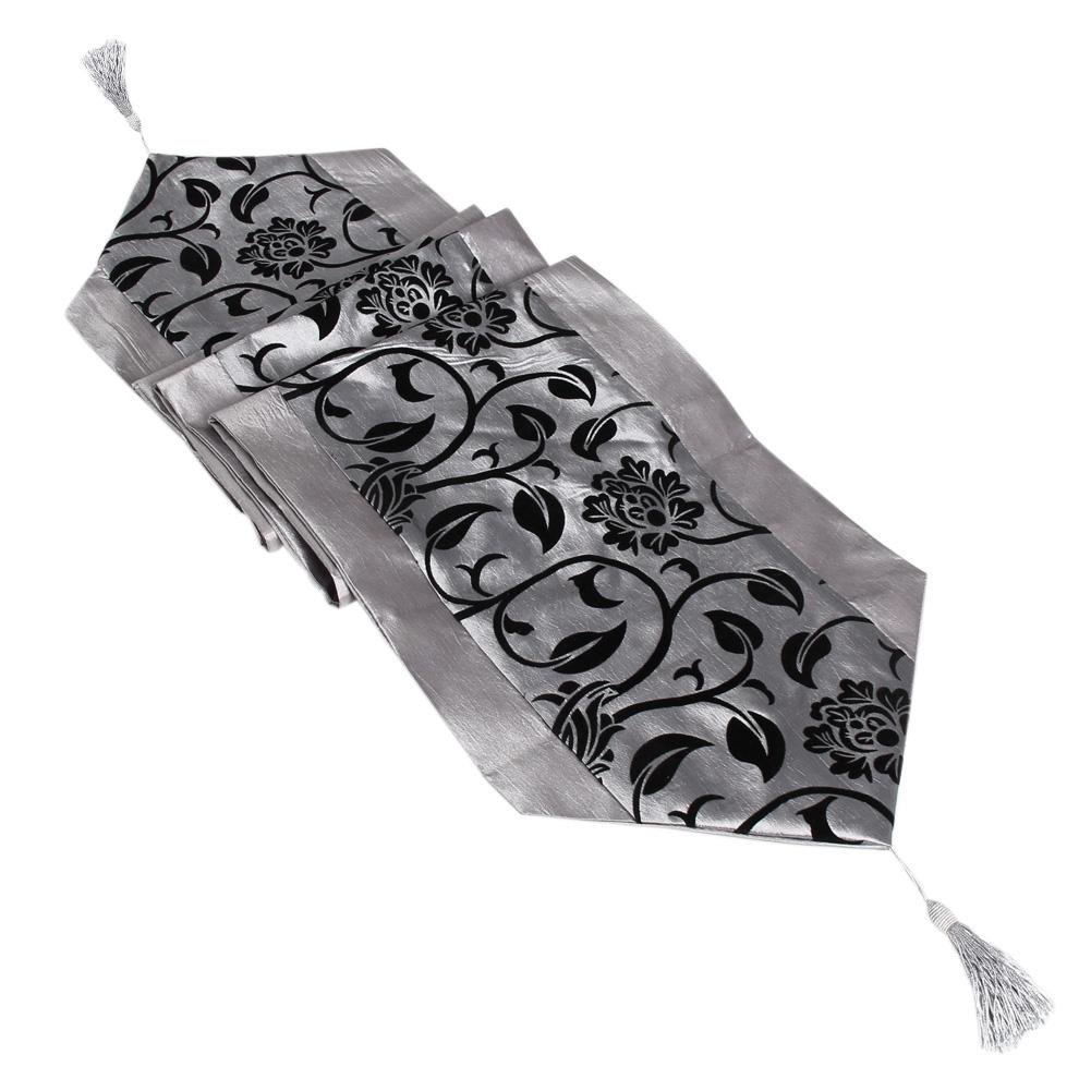MKChung Vintage Floral Cotton Table Runner with Tassels - Elegant Fabric Tablecloth for Wedding, Party & Christmas Decor - Perfect for Dining Tables, Buffets, and Holiday Centerpieces