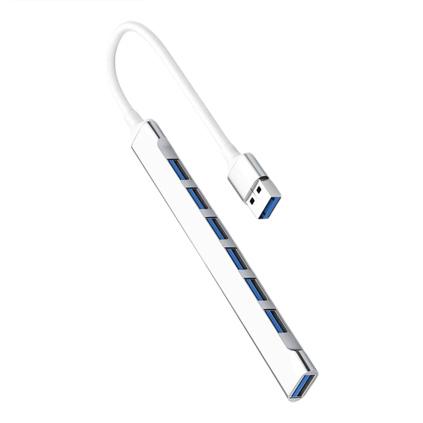 High Speed USB Hub Splitter - Ultra Slim Multiport Dongle Extender for Laptop Docking Station, PC, Flash Drive - Perfect for Home Office, Gaming, and Travel