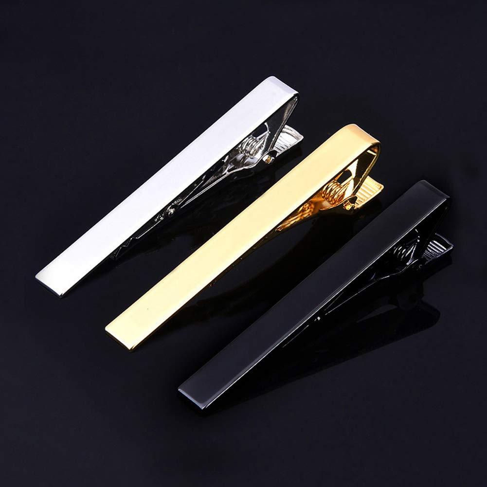Premium Men's Tie Clips Set - Stainless Steel Tie Bars for Business, Wedding & Formal Attire | Perfect for Office, Interviews & Special Occasions