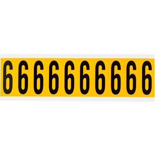 Brady 1534-6 15 Series Indoor/Outdoor Number & Letter Cards - Pack of 50 - Durable Plastic for Address Marking, Warehouse Labeling & Facility Signage