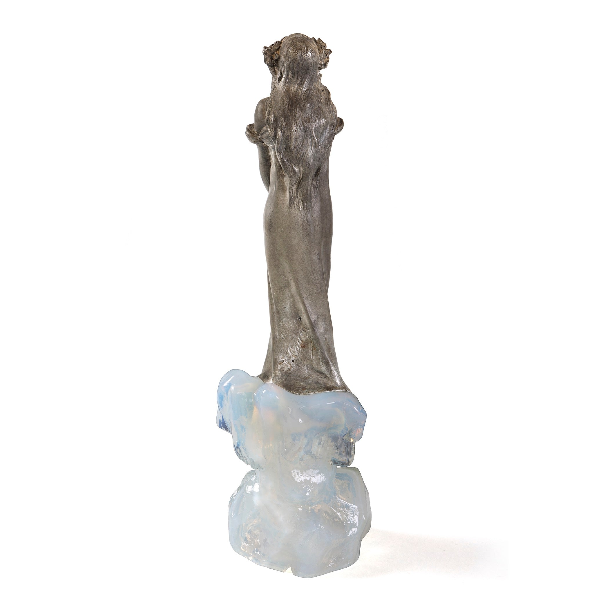 Julien Caussé La Fee des Glaces (Ice Maiden) Sculpture - Handcrafted French Art Statue for Home Decor, Gift & Collectible | Perfect for Living Room, Office & Garden Display