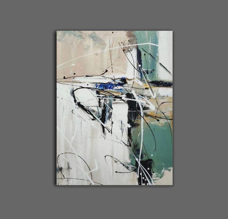 Hand Painted Abstract Acrylic Wall Art - Extra Large Modern Canvas Painting for Living Room Decor | Perfect for Home, Office & Gallery Display