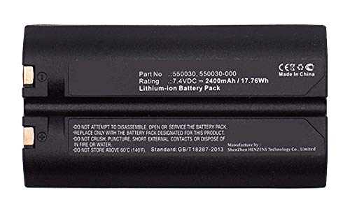 Synergy Digital Barcode Scanner Batteries - 2 Pack Li-Ion 7.4V 2400mAh Replacement for Intermec 550030-000 Scanner - Perfect for Warehouse, Retail & Logistics Inventory Management